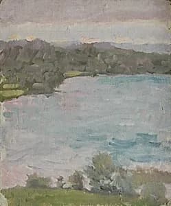Landschaft am See by Walther Gamerith