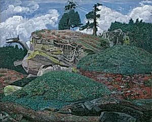 Landschaft mit Felsen by Karl Mediz