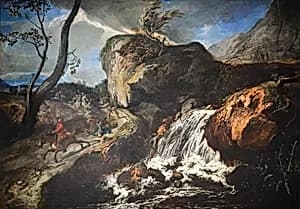 Landschaft mit Überfall by Anton Faistenberger