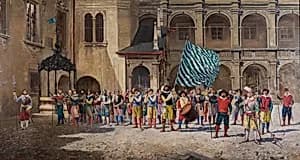 Landsknecht und Fähnrich by Adolf Pirsch
