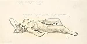 Liegender Frauenakt by Franz Barwig der Ältere
