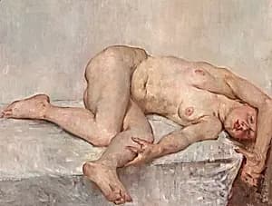 Liegender weiblicher Akt by Lovis Corinth