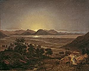 Marathon bei Mondbeleuchtung by Carl Agricola