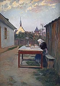 Meine Mutter (Abendmahlzeit) by Ludwig Michalek