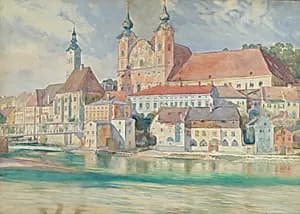 Michaelerkirche in Steyr by Richard Harlfinger