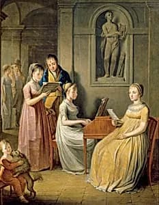 Musizierende Familie by Unbekannter Künstler