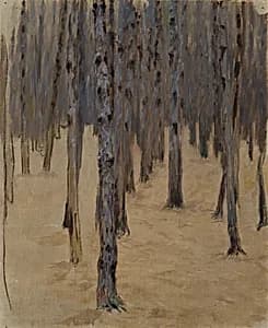 Nadelwald im Schnee by Koloman Moser