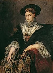 Porträt Bertha von Piloty by Hans Makart