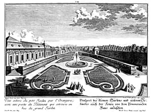 Prospekt des "Kleinen Gartens" by Salomon Kleiner