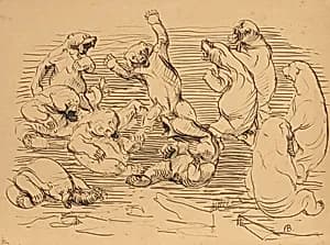 Raufende Bären by Franz Barwig der Ältere