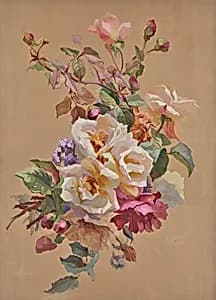 Rosen und Vergissmeinnicht by Leopold von Stoll
