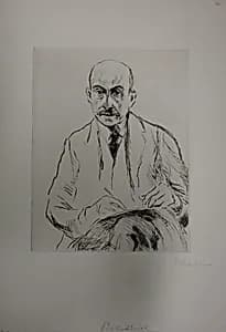Selbstbildnis als 70-jähriger by Max Liebermann