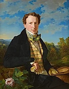 Selbstporträt in jungen Jahren by Ferdinand Georg Waldmüller