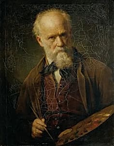 Selbstporträt mit Palette by Friedrich von Amerling