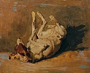 Sich wälzender Hund by Johann Till der Jüngere