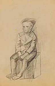 Sitzender Knabe (recto) by Anny Dollschein