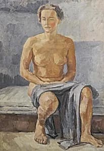 Sitzender weiblicher Akt by Walther Gamerith