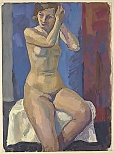 Sitzender weiblicher Akt by Walther Gamerith