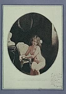 Sitzender weiblicher Akt by Sigmund Walter Hampel