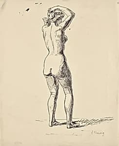 Skizze einer Badenden by Franz Barwig der Ältere