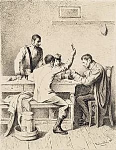 Soldaten beim Kartenspiel by Friedrich Friedländer Ritter von Malheim