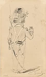 Soldatenskizze by Johann Friedrich Treml