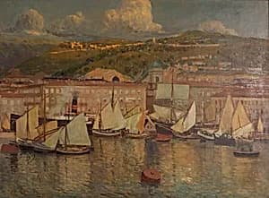 Sommerabend (Hafen von Fiume) by Raoul Frank