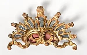 Straußenfeder-Spiegelbekrönung by Unbekannter Hersteller