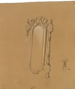 Studie einer Sessellehne by Peter Krafft