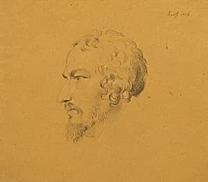 Studie eines bärtigen Mannes by Peter Krafft