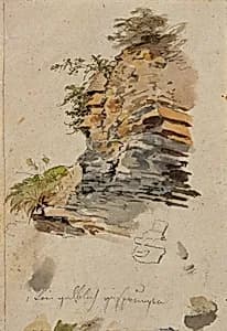 Studie eines Felsen by Peter Krafft