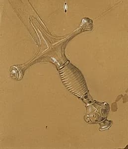 Studie eines Schwertes by Peter Krafft