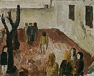 Studie zum "Schulhof" by Wilhelm Thöny