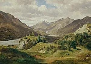 Tal mit Gebirge