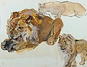 Tierstudie aus Schönbrunn by Carl Fahringer