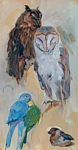 Tierstudie aus Schönbrunn by Carl Fahringer