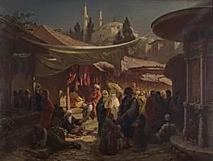 Türkischer Bazar by Friedrich Alois Schönn