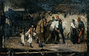 Ungarische Dorfszene