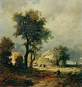 Ungarisches Dorf by Remigius Adrianus van Haanen