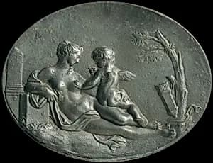 Venus und Amor by Unbekannter Künstler
