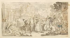 Versuchung des Mordechai (?) by Luca Giordano
