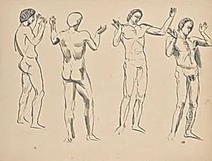 Vier Skizzen zum Redner by Franz Barwig der Ältere