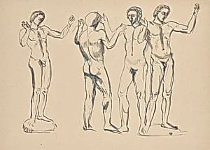Vier Skizzen zum Redner by Franz Barwig der Ältere