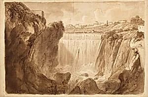 Wasserfälle von Tivoli by Unbekannter Künstler
