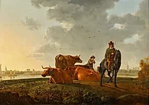 Weide am Fluss by Albert Jacobsz Cuyp