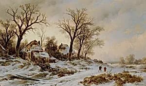 Winterlandschaft by Remigius Adrianus van Haanen