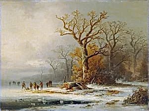 Winterlandschaft by Remigius Adrianus van Haanen