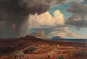 Wolkenbruch mit Agaven by Hermann Freiherr von Königsbrun