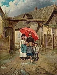 Zur Schule by Edmund Krenn