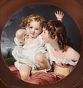 Zwei kleine Mädchen by Marie Krafft